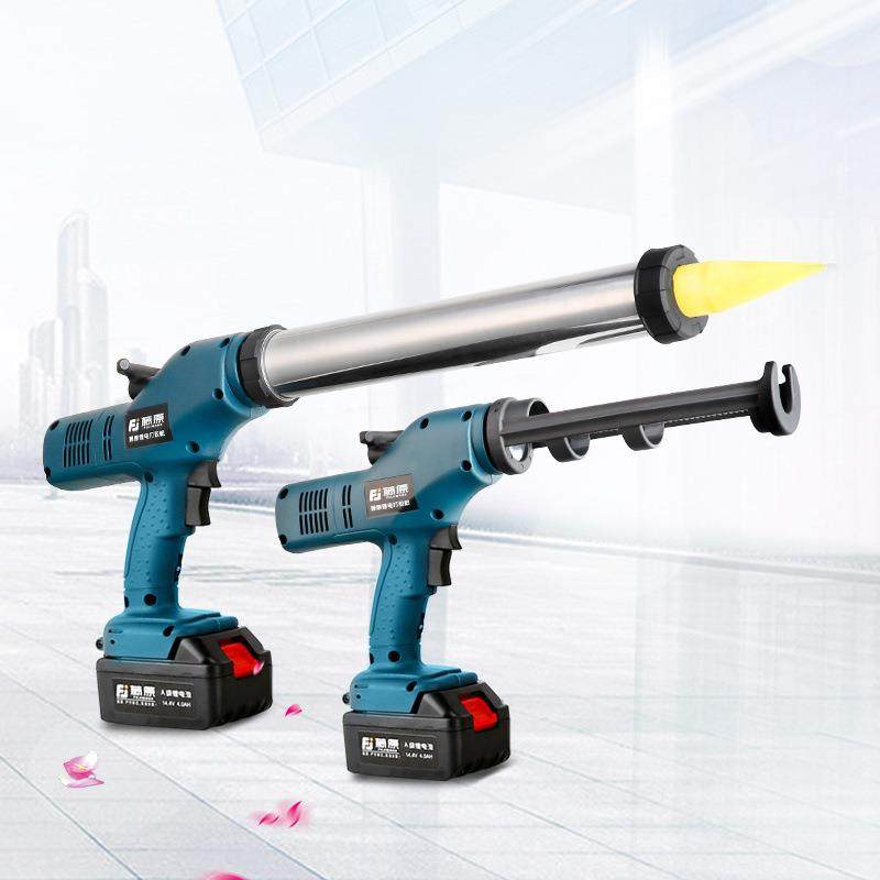藤原电动玻璃胶枪充电硅酮胶枪打胶枪压胶枪勾缝填缝双管美缝胶枪,五金/工具,电动打胶机,淘宝优惠券,粉丝福利购,淘宝优惠卷