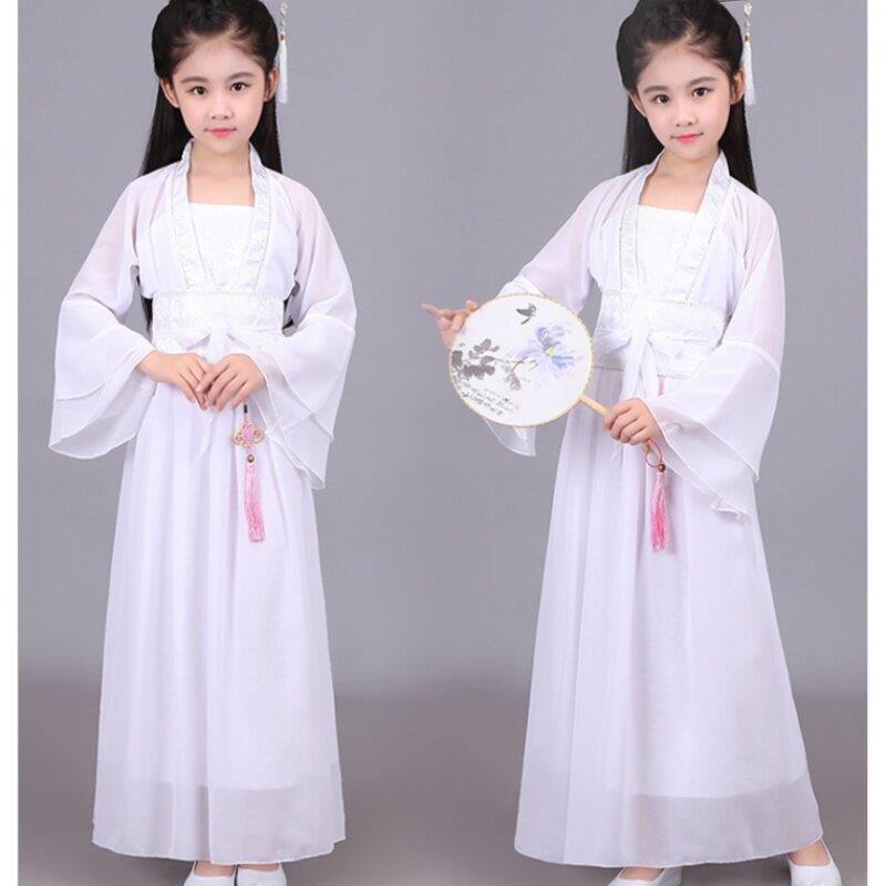 白娘子舞蹈服装汉代青城山少女白素贞古装儿童古典舞表演服装秋装