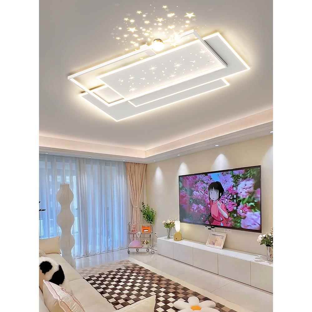 简约现代客厅led吸顶灯2023年新款大厅主灯广东中山灯具组合套餐