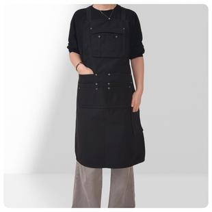 韩版 厨房gBUE做饭防污衣围班裙耐磨上工作罩loo定制 帆布时尚