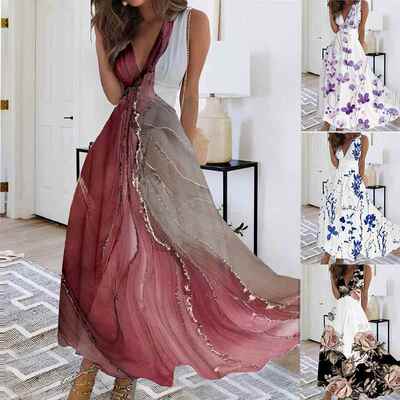 Summer Maxi Long Dress for Women 2025 Mujer Dresses Elegant