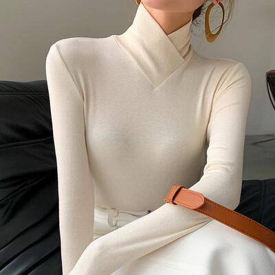 Stand up collar long sleeved base shirt with inner small