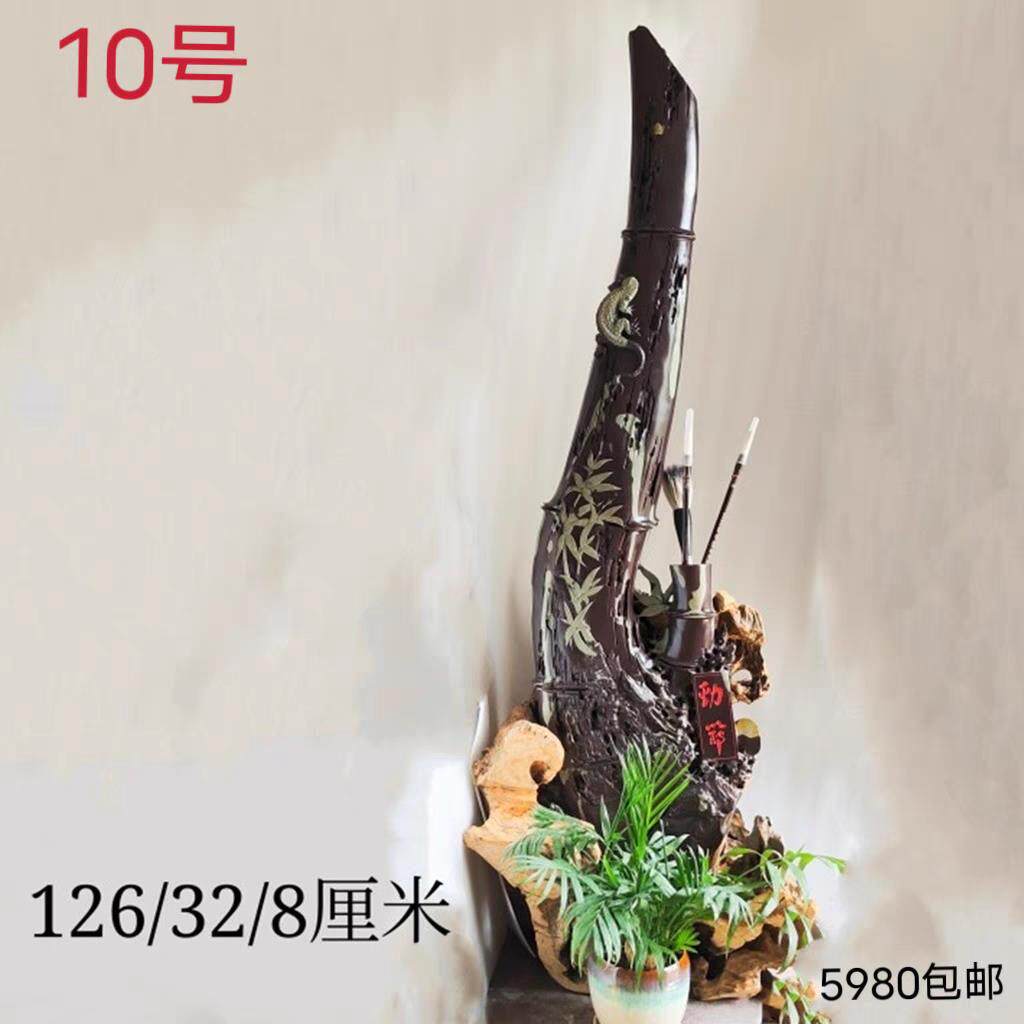 高档族砚攀枝花品厅摆件黄龟绿龟精山水瑶摆件手雕客龟砚端砚