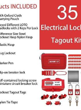 35Pc Lotokit，便携式锁定标签电气套件