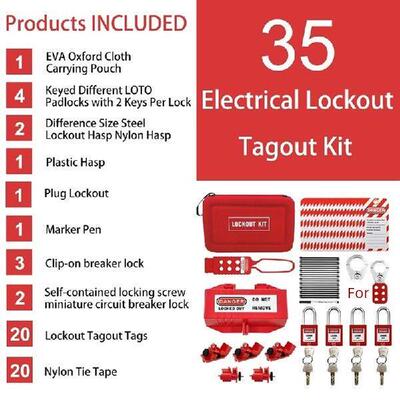 35Pc Lotokit，便携式锁定标签电气套件