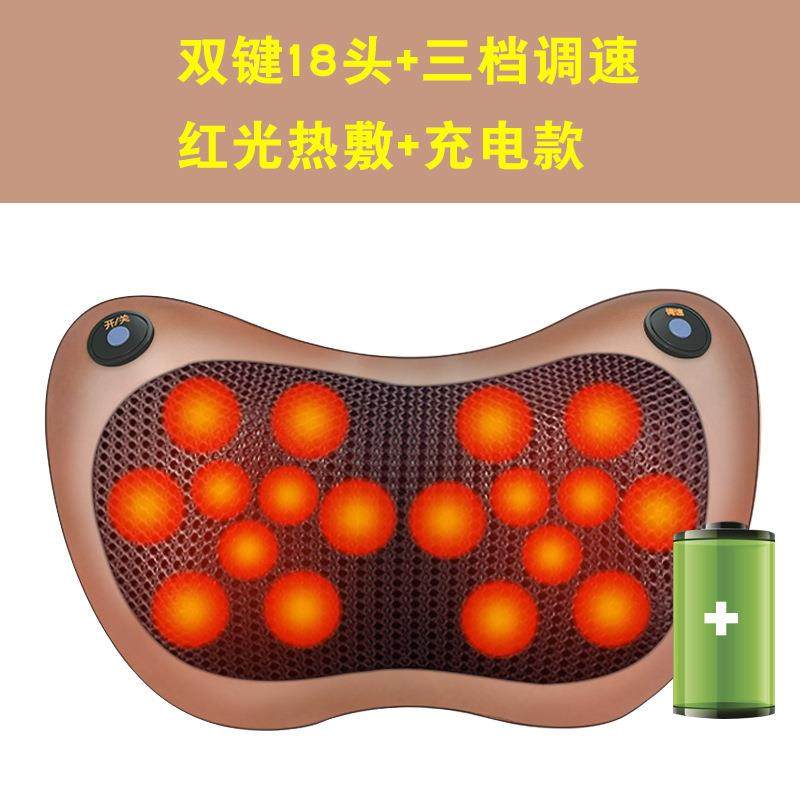 正品德国颈器椎按摩部腰部家用按摩枕头颈肩脖子全身背揉捏车载神
