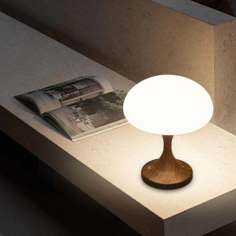 水母台灯卧室床头氛围灯客厅复古装饰高级感奶油风护眼充电小夜灯