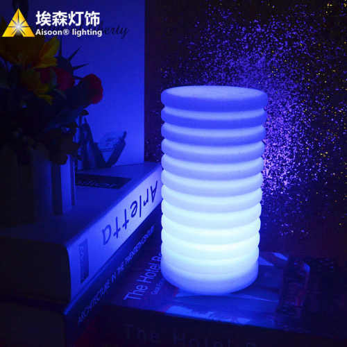 变色小发光梦幻气氛夜卧室桌面灯led氛围圆柱台灯浪漫室内酒吧