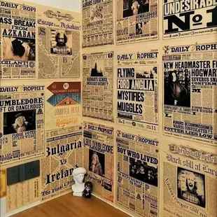 【哈利波特海报】预言家日报复古牛皮纸海报哈利波特报纸装饰画