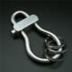 鲁班扣不锈钢钥匙扣手工打磨5mm加粗葫芦型钥匙圈覆古 汽车钥匙扣