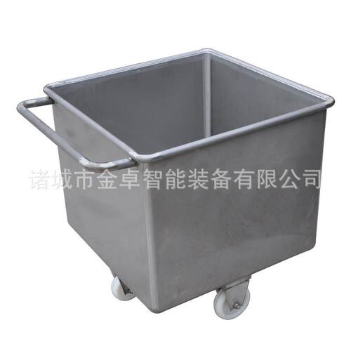 不锈钢肉料车料斗车200升带挂耳提升机周转车料筒车
