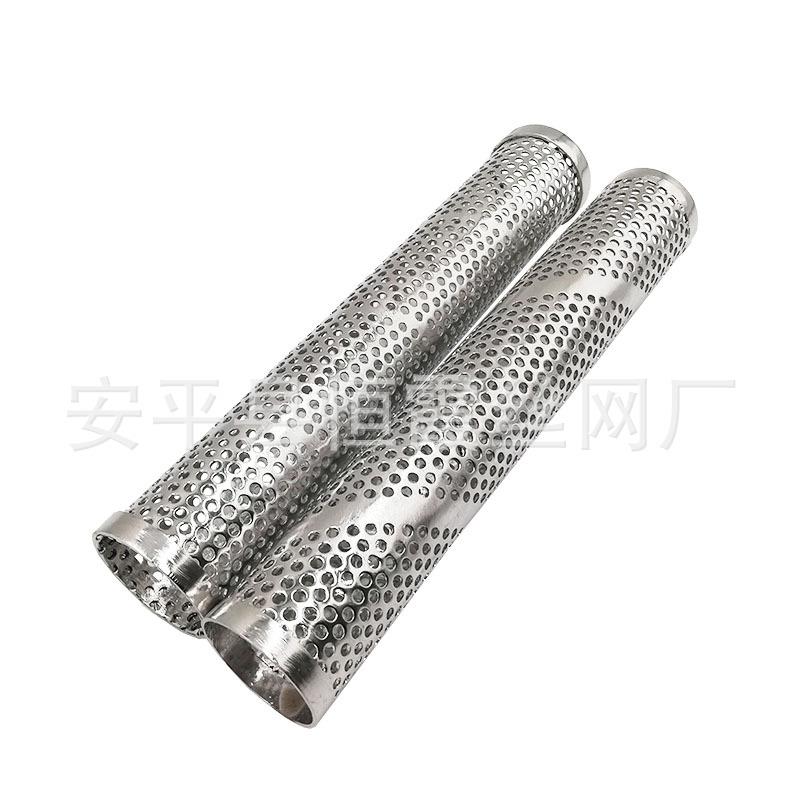 螺旋骨架冲孔螺旋管金属冲孔管不锈钢圆孔网管多孔过滤管滤芯骨架
