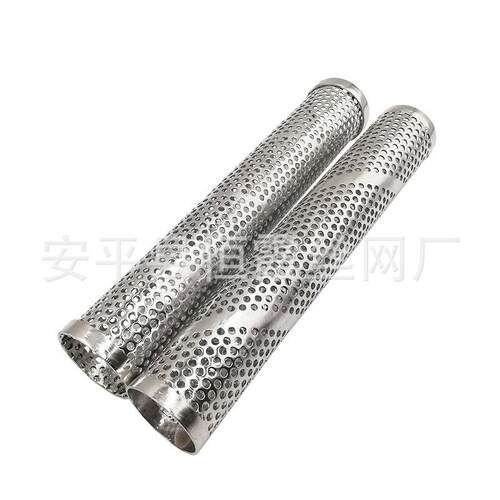 螺旋骨架冲孔螺旋管金属冲孔管不锈钢圆孔网管多孔过滤管滤芯骨架