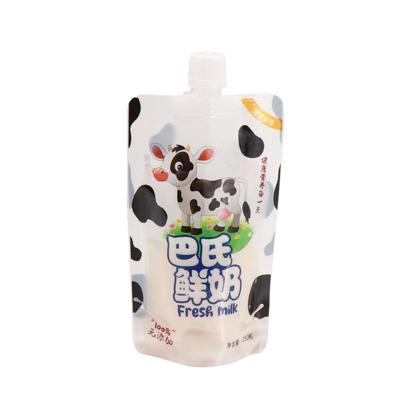 巴氏鲜奶袋自立吸嘴袋鲜羊奶牛奶袋一次性分装袋手工酸奶包装袋子