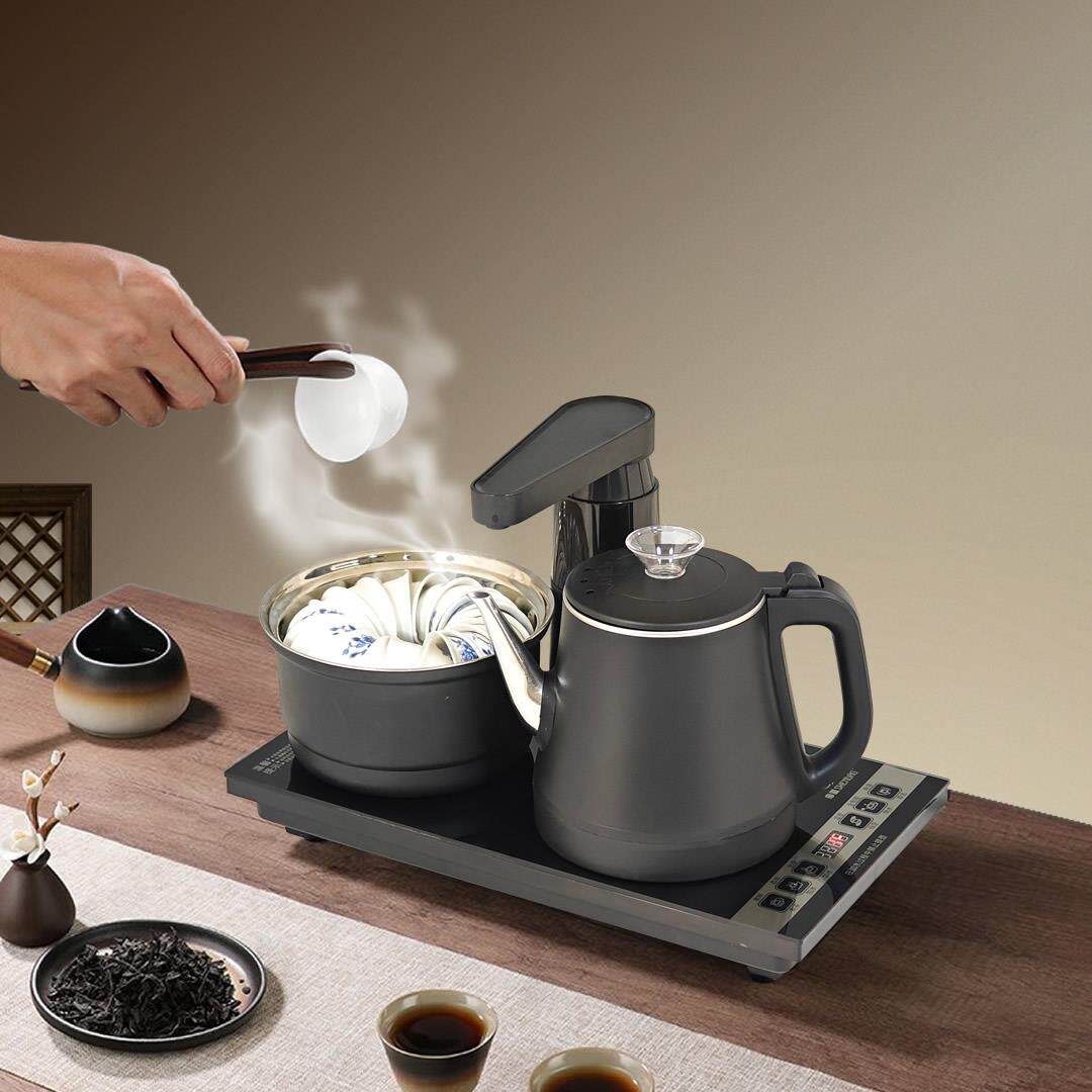 全自动上水电热烧水壶自动抽水炉茶几茶桌镶入式套装家用电磁炉
