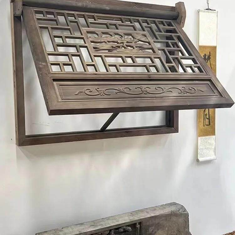 东阳木雕彷古门窗木窗格栅定制小窗定制中式窗彷古窗覆古茶室