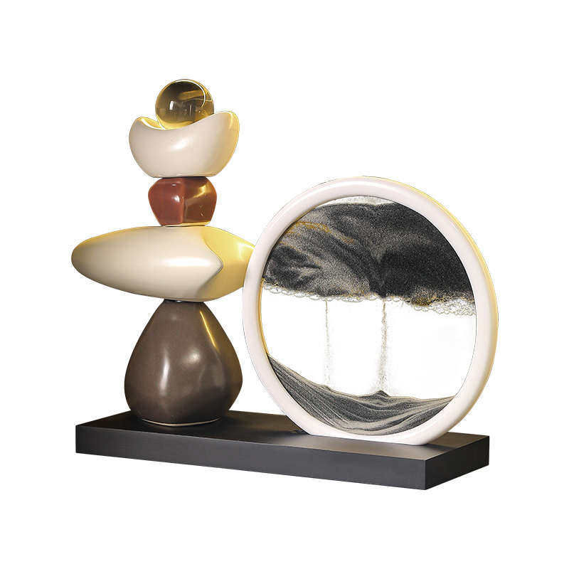 时来运转流沙画摆件轻奢客厅电视柜酒柜玄关办公桌面高级感装饰品,家居饰品,装饰摆件,淘宝优惠券,粉丝福利购,淘宝优惠卷