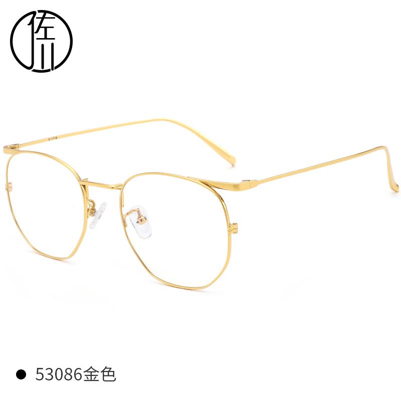 高档框川超轻纯钛眼镜男潮光防蓝辐射佐电脑平光眼镜架女近视镜防