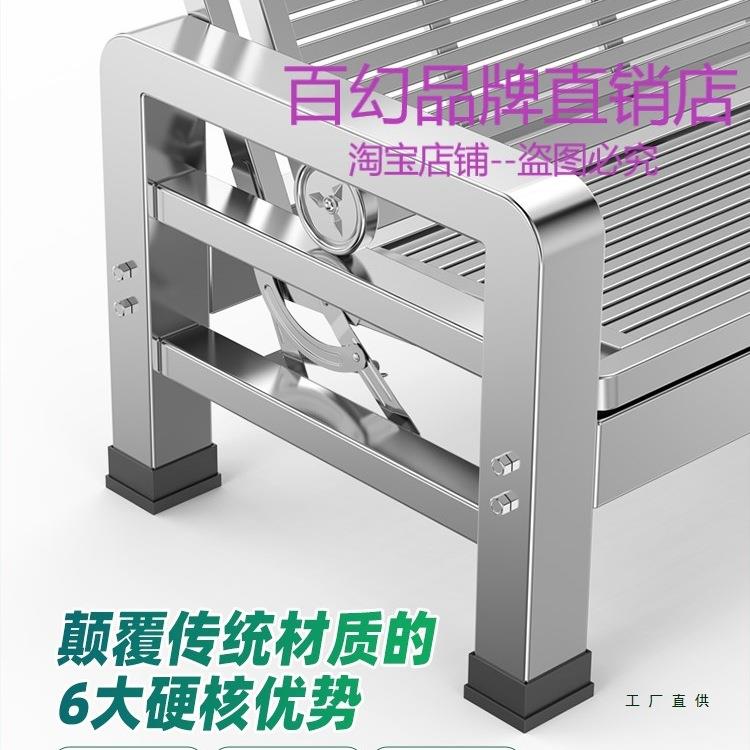 不锈钢沙发农村用椅加厚代客厅985办公室折叠两用简易现铁艺家长