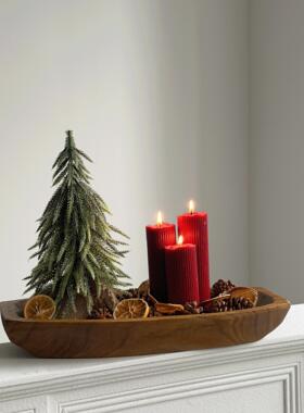 圣诞节香薰蜡烛小型桌面圣诞树发光摆件场景氛围装饰品组合套餐