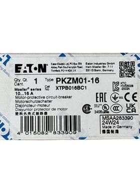 EAT外ON/伊BDV顿穆勒PKM01-16Z塑料壳式断路器10-16AXTPB016BC1