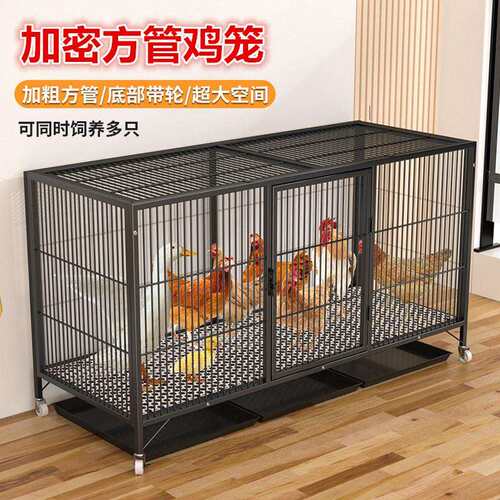 鸡笼子大号加粗铁丝养殖笼繁殖箱鸭带食盒防锈耐用养殖专用鸡鸭笼