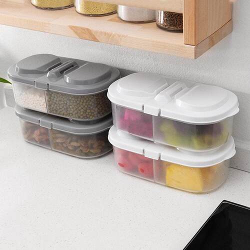 Double compartment food lid sealed box双格食品带盖密封盒