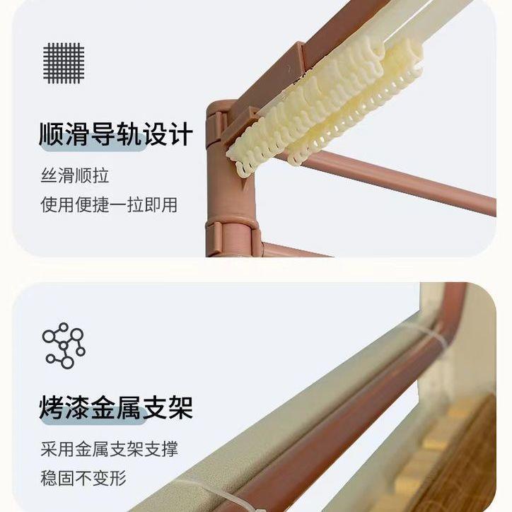 加厚u型轨道床帘支架学生宿舍上下铺蚊帐架可伸缩烤漆双滑轨U