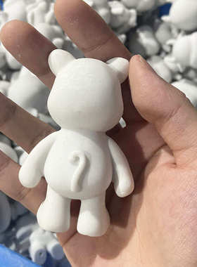 厂家直销2024精致动物摆件跳跳虎白胚流体创意DIY客厅装饰摆件