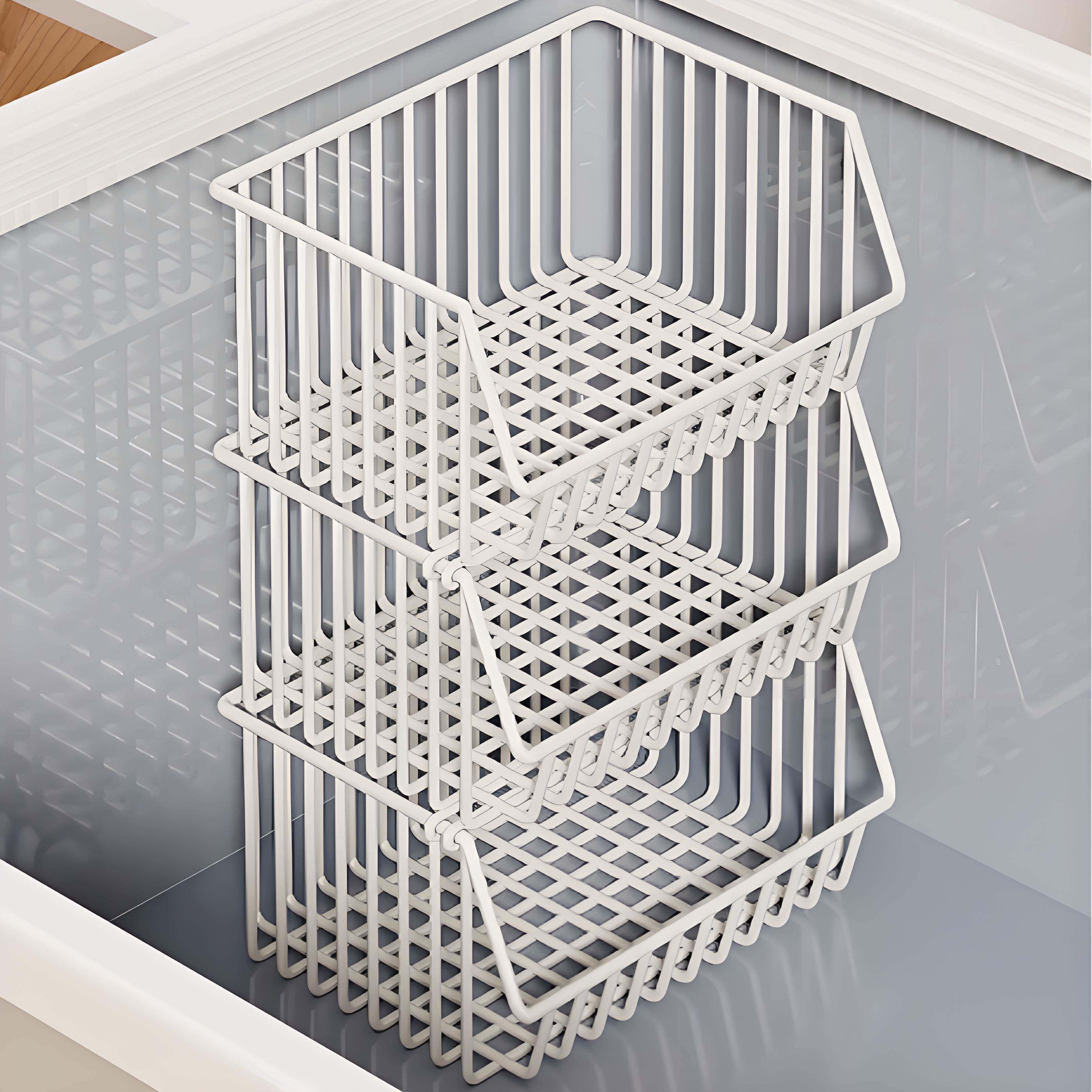 冰柜上下分层内部置物架多功能厨房蔬菜置物架水果收纳筐篮子