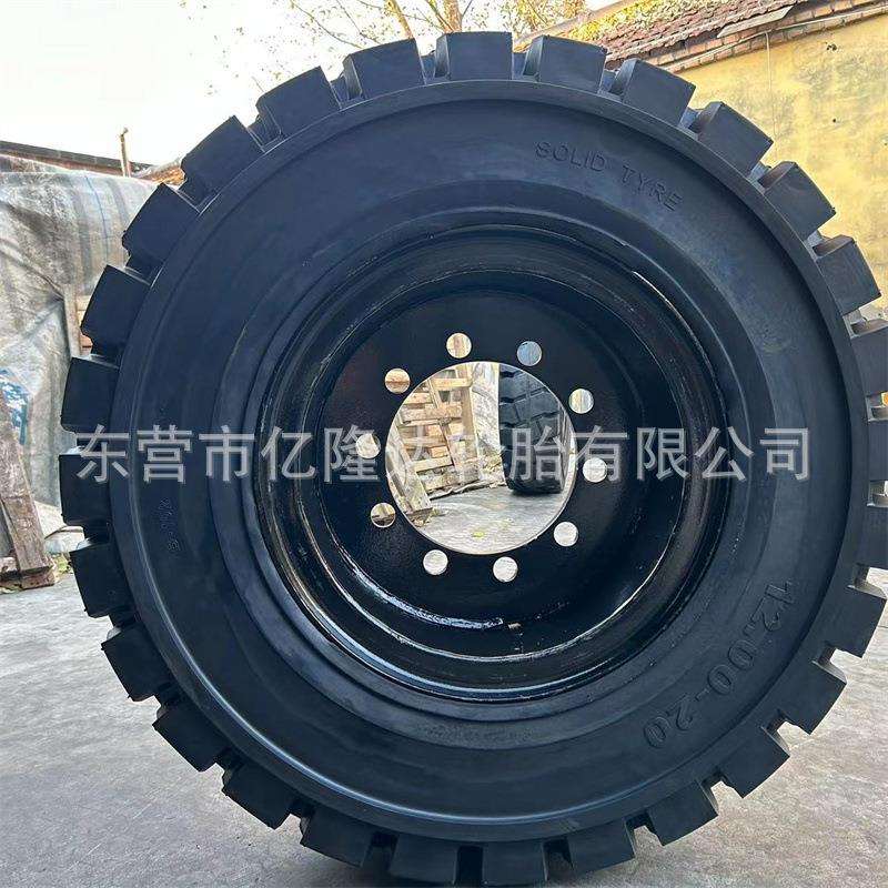 叉车实心轮胎1200-20自卸车前四后八轮钢厂倒短拖车12.00-20 轮胎