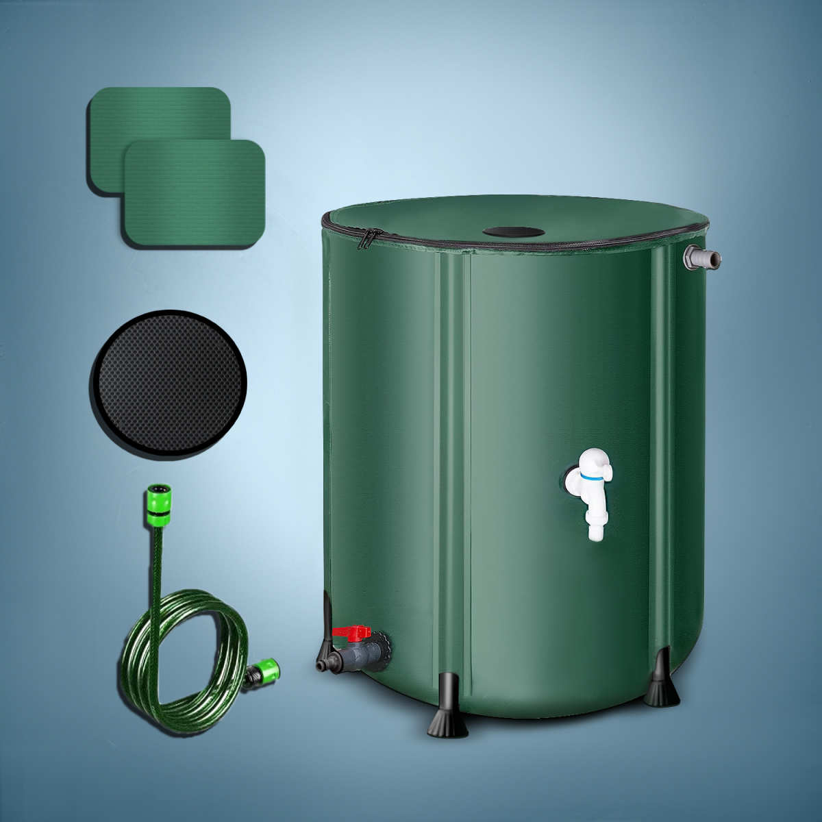 雨水收集器家用可折叠蓄水桶户外大号储存水桶接水桶带盖多功能