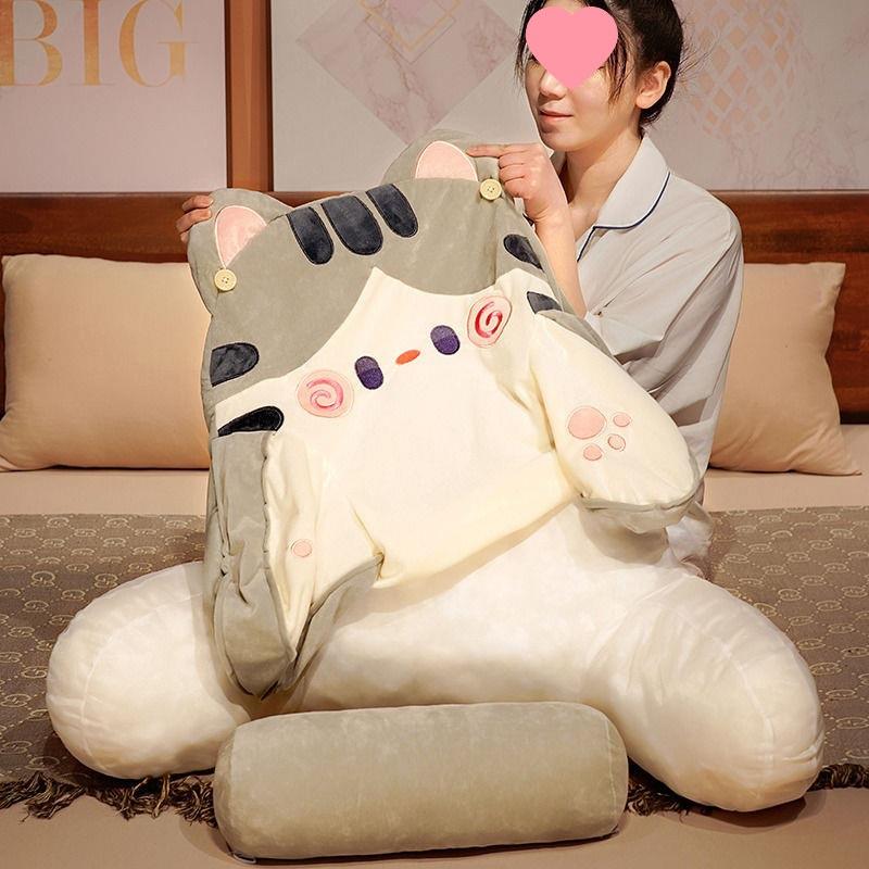 卡通猫咪护靠枕女软生腰春夏宿沙舍抱枕查看详情创意厨房发装饰