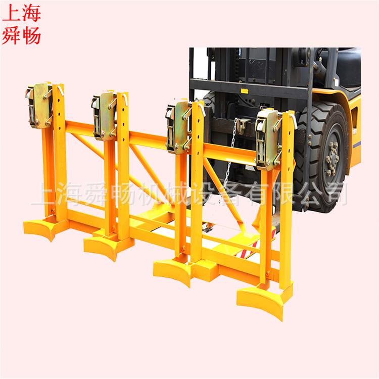 DG2000A四桶四夹圆筒搬运夹具叉车装卸油桶夹具鹰嘴式夹桶器