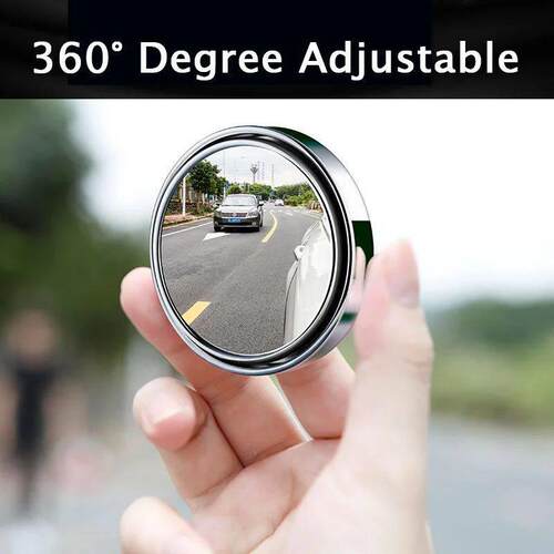 2Pcs 360 Degree Adjustable Blind Spot Mirror Car Auxiliary R