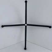 座椅脚底办公椅脚架四星拆装 底座脚源头脚底脚固定升降厂家五星椅