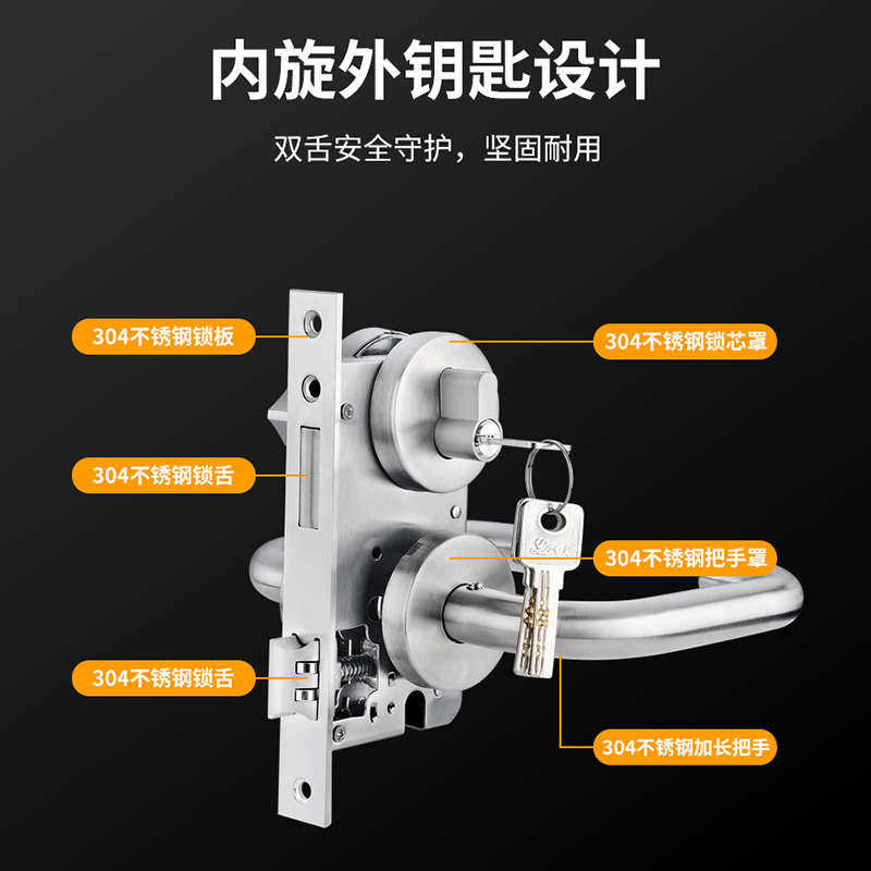 304不锈钢分体门锁消防门锁全套消防通道锁锁体过道锁把手通用型,基础建材,机械门锁,淘宝优惠券,粉丝福利购,淘宝优惠卷