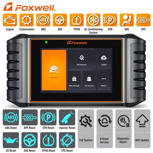 Foxwell NT726 汽车全系统 诊断工具描油 EPB SAS DPF 喷油器 ABS