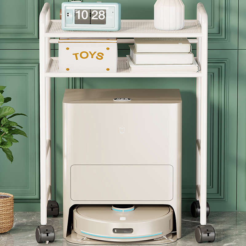 扫地机器人置物架多功能落地下空间整理家用可移动机器人收纳架子