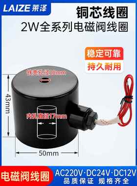 2W160-15电磁阀线圈24V水阀4分货车淋水器12V刹车喷水220V防水铜