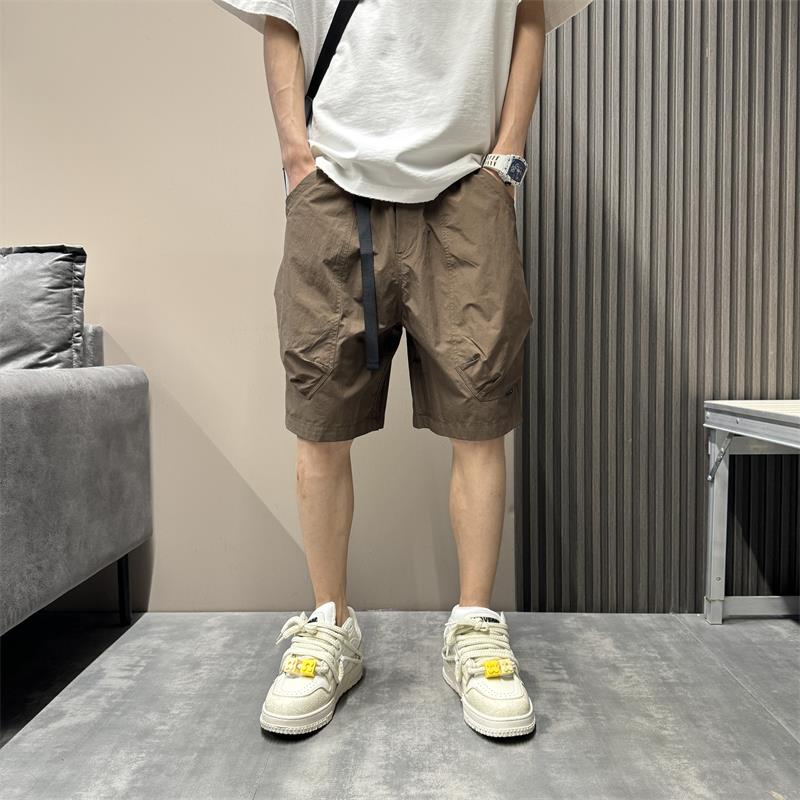 代购2026薄款户外街头休闲中裤直筒工装速干短裤男夏季宽松五分裤