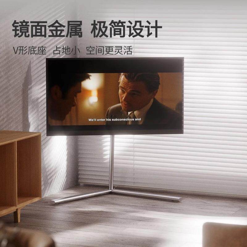 电视落地式支架可移动客厅卧室银翼带轮55寸65寸立式电视柜
