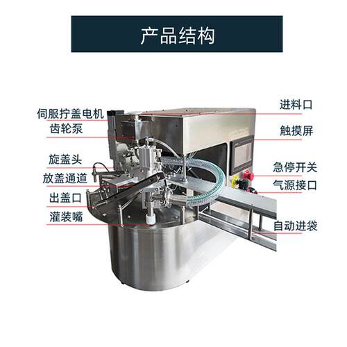 全袋自动立袋灌装机桌面旋转式吸嘴给式产设备罐装旋自盖一体308