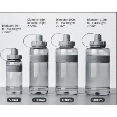 2 Liter Big Water Bottle With Straw 2L/1.5L/1L/0.6L Large Ca