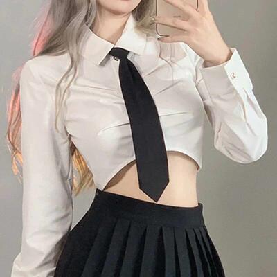 Unisex Black Simple Clip on Tie Security Tie Uniform Shirt S