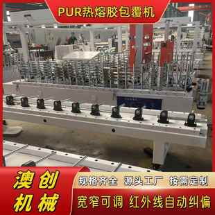 宽度60m蜗轮传动线纤维条5板热胶包覆机AC 650m多功能塑料异型材