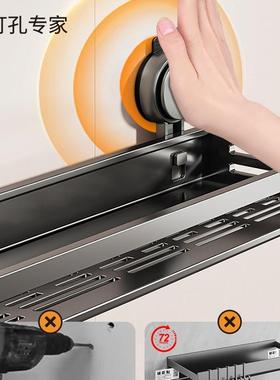 锈厨房置物架盘免吸打孔壁式调料品多功能墙上不钢88014收挂纳架