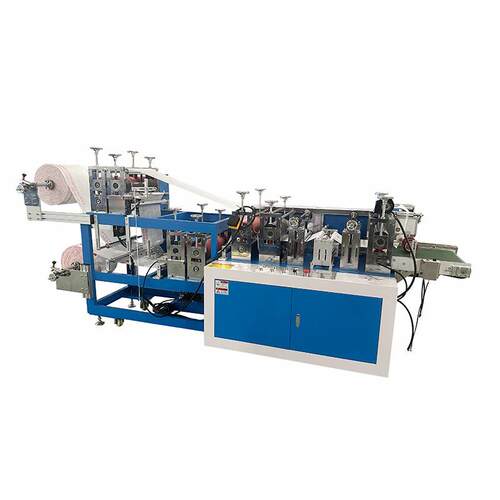 机械无纺布靠枕套机一次性塑料汽车座椅头枕套设备高效生产