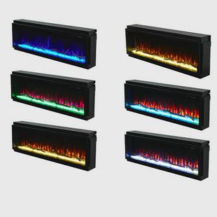 简约饰仿真火炉电装 904式 子取炉 壁欧RYJ 欧美单面观火全玻壁挂式