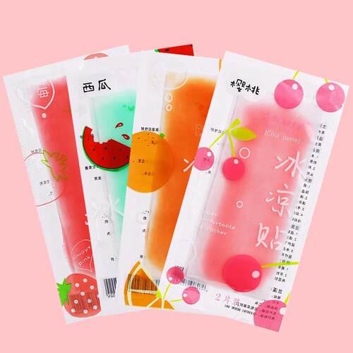 Summer Cooling Ice Packs Fever Relief Patches with Fruit Fla